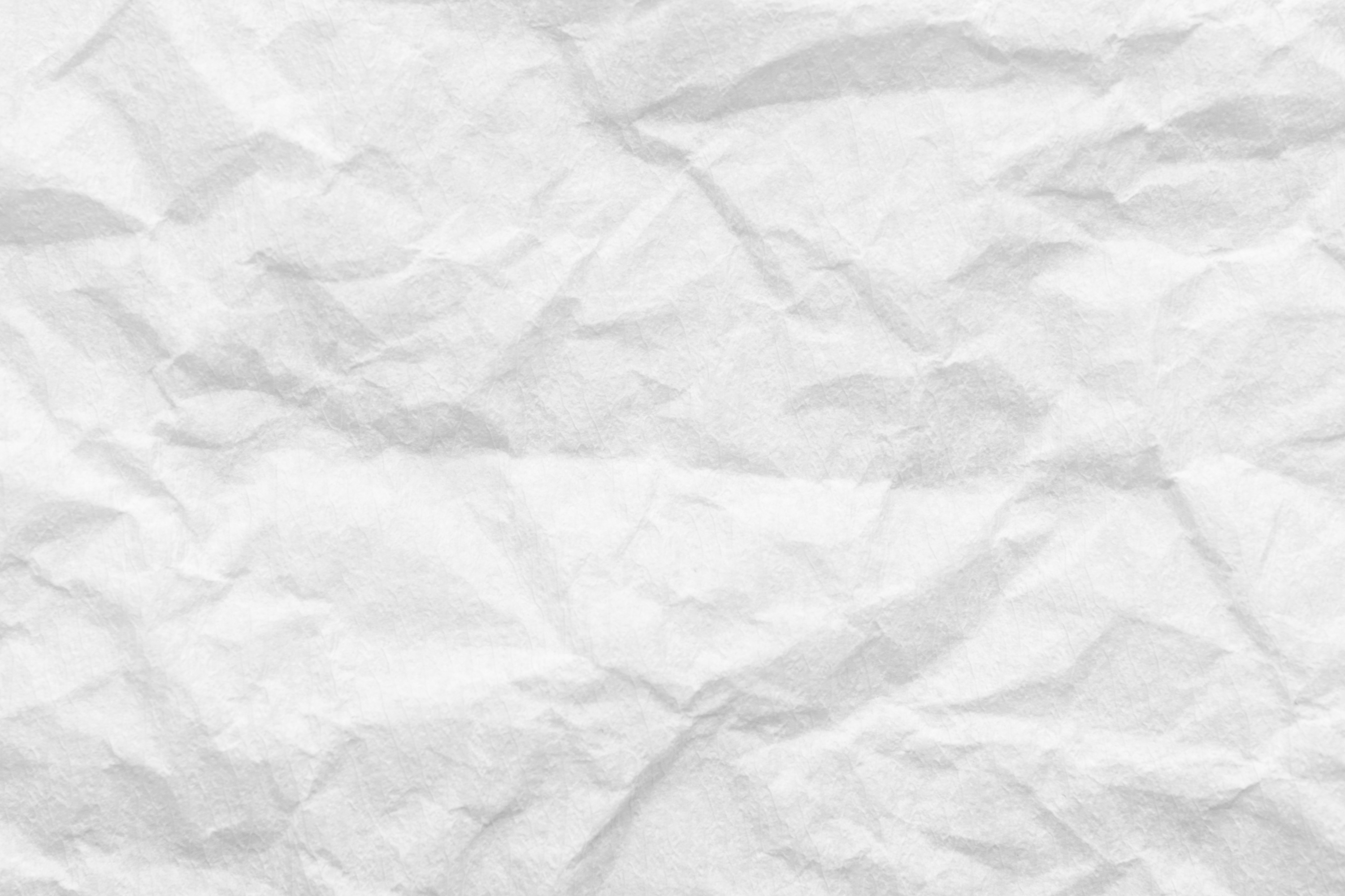 Creased paper white background, paper texture